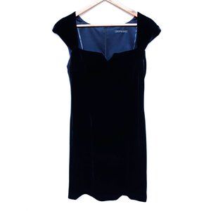 DAVID MEISTER Cap Sleeve Velvet Cocktail Dress